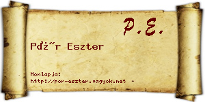 Pór Eszter névjegykártya