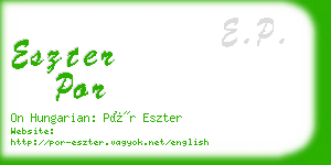 eszter por business card